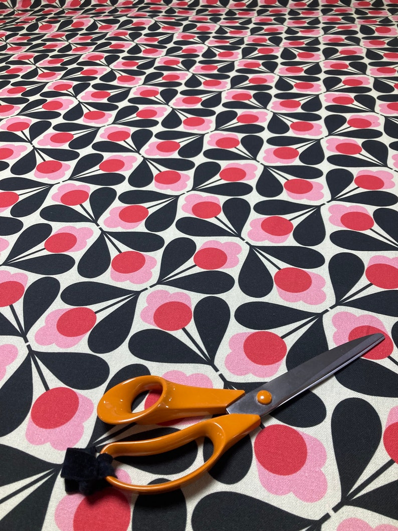 Orla Kiely Sycamore Seed Fuchsia Fabric Buy per Metre Etsy UK