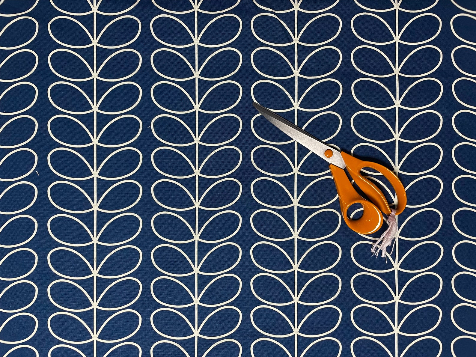 Orla Kiely Linear Stem Whale Fabric per Metre Etsy