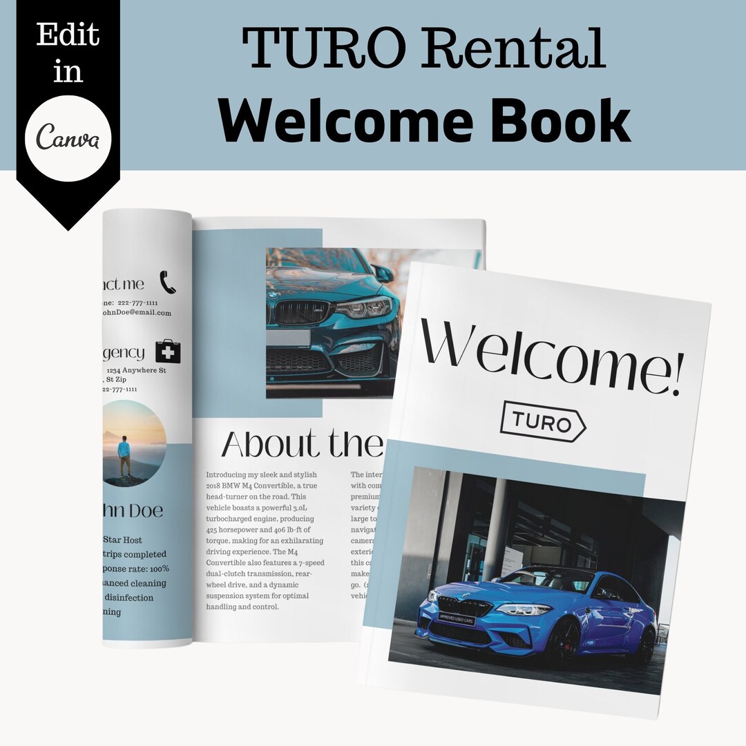 Turo Book, Car Rental Guidebook, Digital Book, Turo