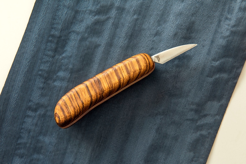 Knifewith leather sheath, Woodcarving, Wood carving, Woodcarving Knife, Wood carving knife, 1.5 Inch Blade, Sculpture Knife, Tools, Wood image 2