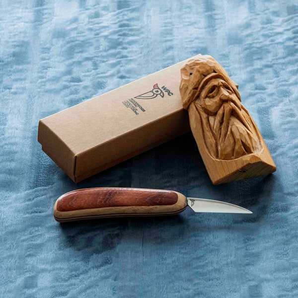 Knife, Whittling Knife(With Leather Cover), Woodcarving Knife, Wood Carving Knife, Woodworking Knife, 2 Inch Blade, Sculpture Knife