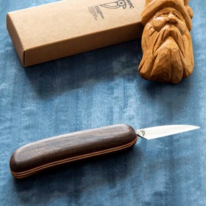 Knife(with leather cover), Whittling Knife, Woodcarving Knife, Wood Carving Knife, Woodworking Knife, 2 Inch Blade, Sculpture Knife, Tools