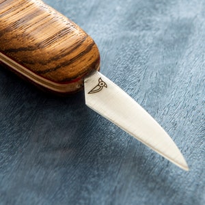 Knifewith leather sheath, Woodcarving, Wood carving, Woodcarving Knife, Wood carving knife, 1.5 Inch Blade, Sculpture Knife, Tools, Wood image 4