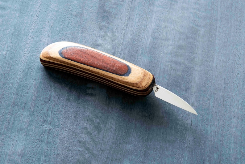 Woodcarving KnifeWith Leather Sheath, Wood carving, Wood carving knife, Knife, 1.5 Inch Blade, Sculpture Knife, Wood Carving Tools image 2