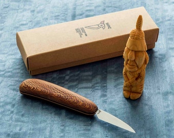Wood Carving Knife With Leather Sheath, Whittling, Woodcarving Knife, Woodworking Knife, 2 Inch Blade, Sculpture Knife, Wood Carving