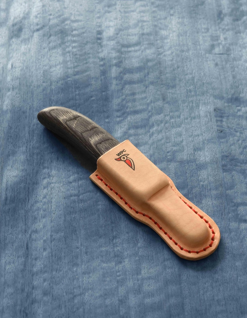 Handmade Wood Carving Knife With Leather Sheath image 4