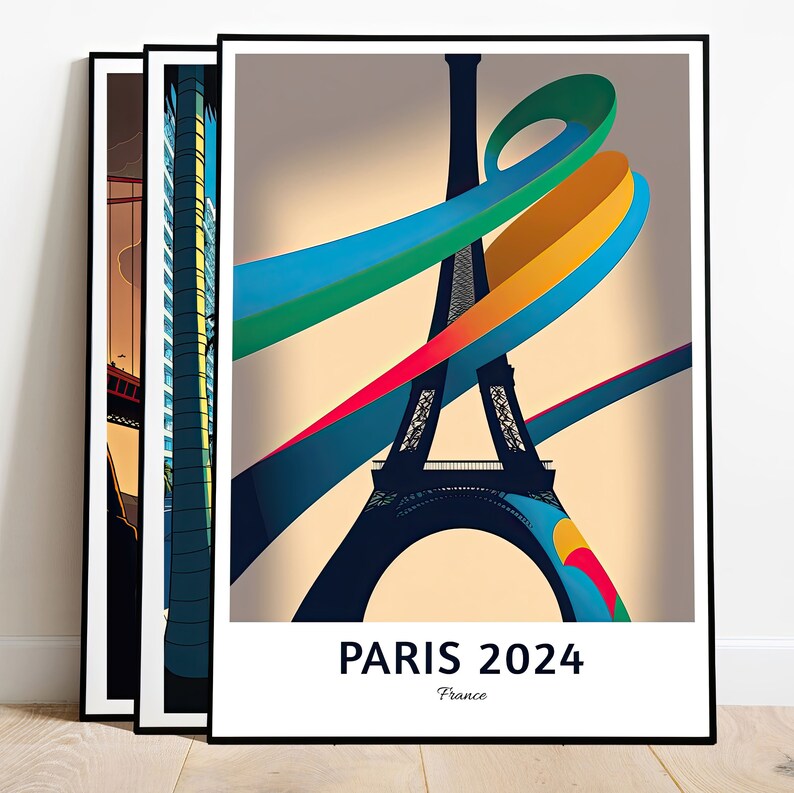 Affiche de Paris 2024 Les Jeux Olympiques Poster Paris Etsy France