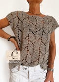 PDF Crochet Pattern + Videos Norah Top, Crochet Top Pattern, Lace Top, Instant Download