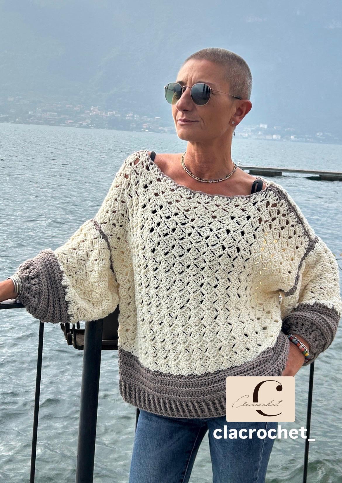 PDF Crochet Pattern With Videos Nuvia Sweater, Crochet Sweater