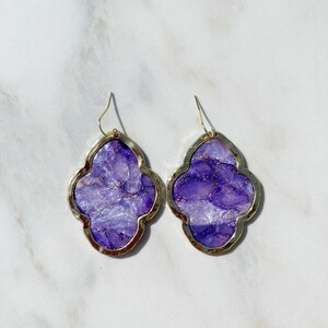 Amethyst & Gold Earrings