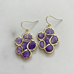 Amethyst & Gold Earrings