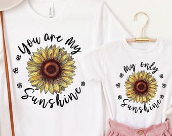 Sunflower Mommy and Me Shirts, Girl Mom Shirt, You are My Sunshine, Mother Daughter Shirts, Mama and Me Shirts