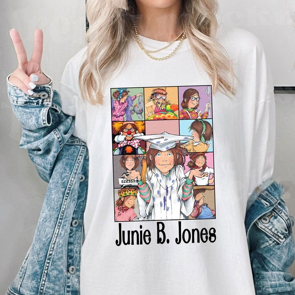 Simpatica camicia Junie B Jones Teacher Eras, camicia per libri per bambini, camicia per asilo, camicia Junie B Jones, regalo di ritorno a scuola