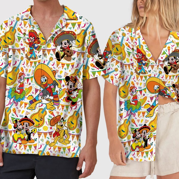 Disney Cinco De Mayo Festival Hawaiian Shirt, Mickey And Friends Cinco De Mayo Hawaii Shirt, Mexican Fiesta Button Shirt, Summer Vacation