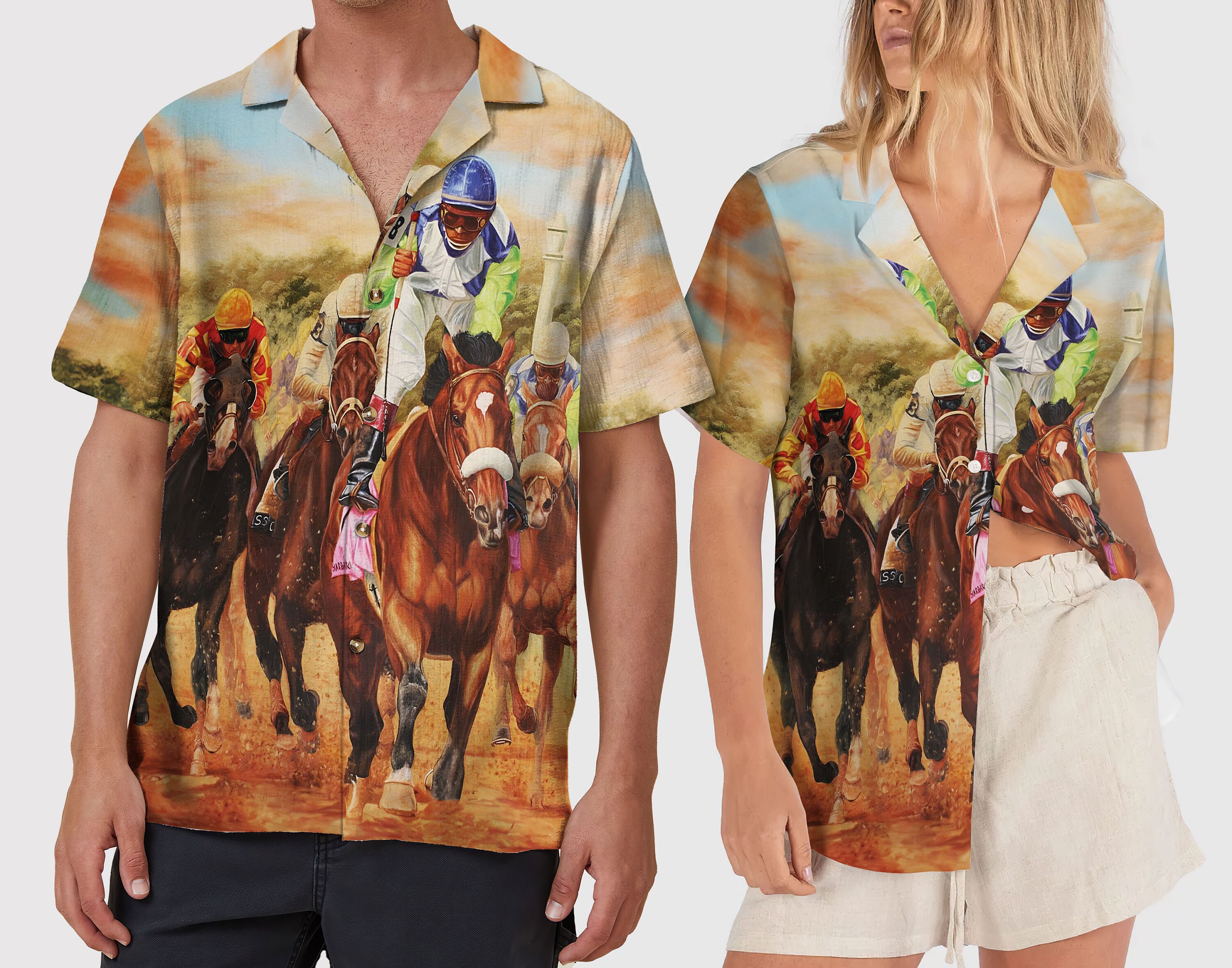 2024 KentuckyDerby Derby Hawaiian Shirt, Derby Day Shirt, Horse Racing Button Down Shirt