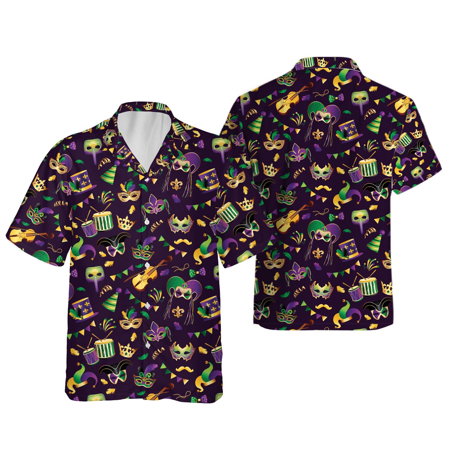 mardi gras hawaiian shirts