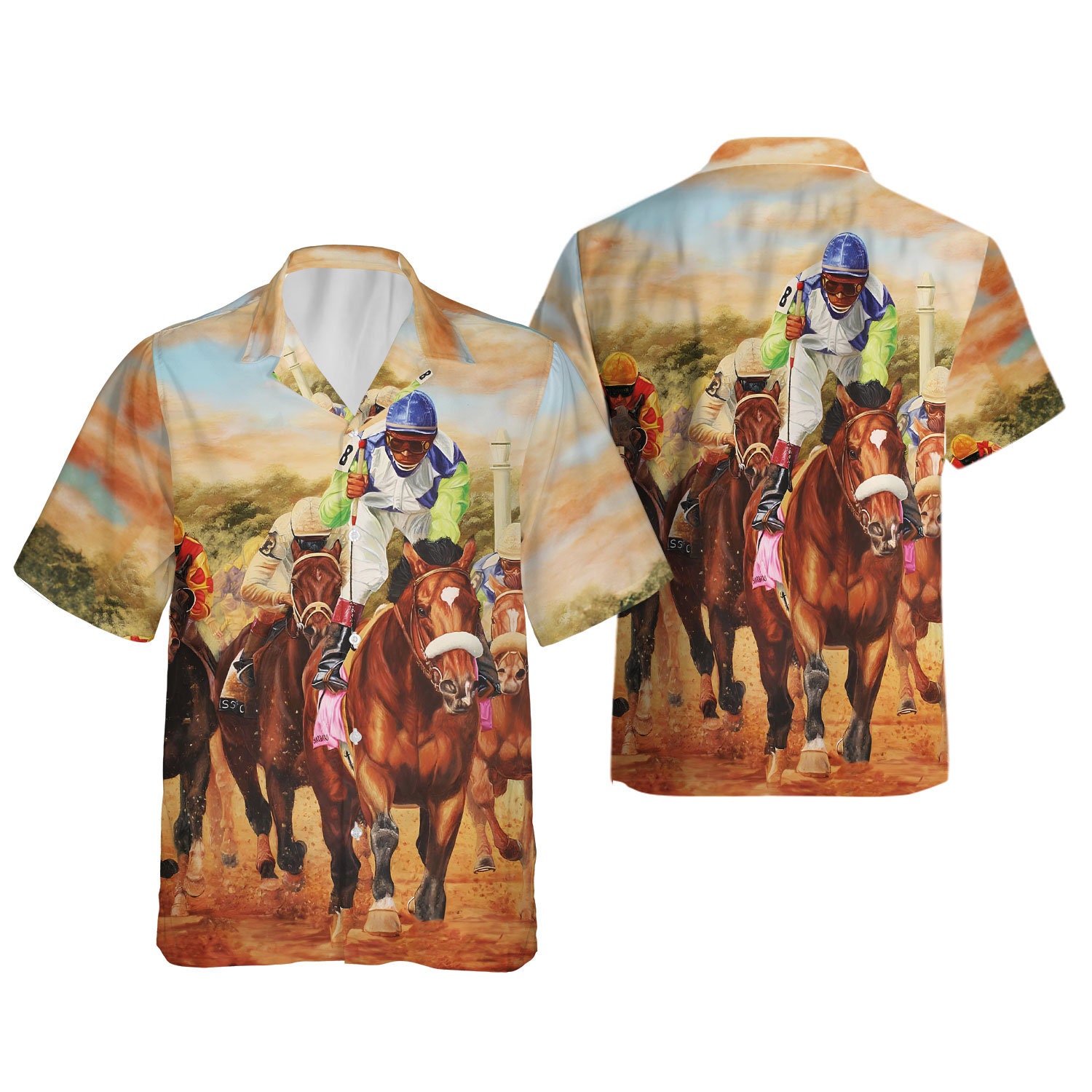 2024 KentuckyDerby Derby Hawaiian Shirt, Derby Day Shirt, Horse Racing Button Down Shirt
