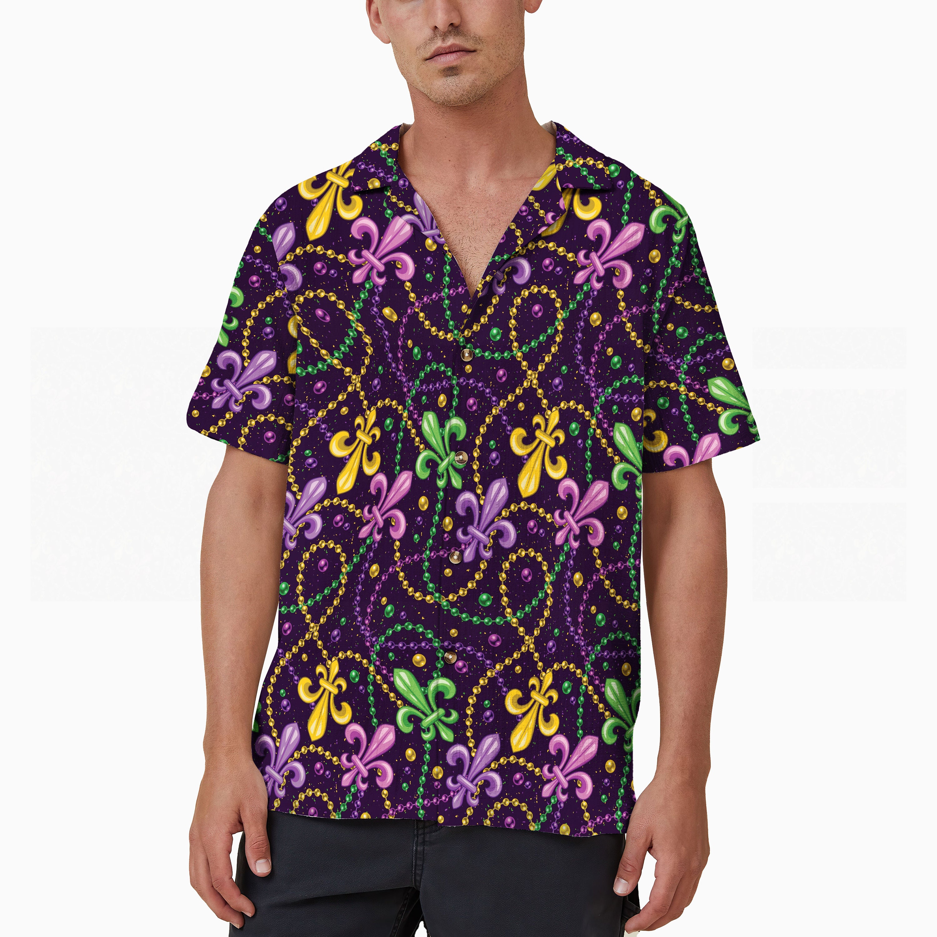 mardi gras hawaiian shirts