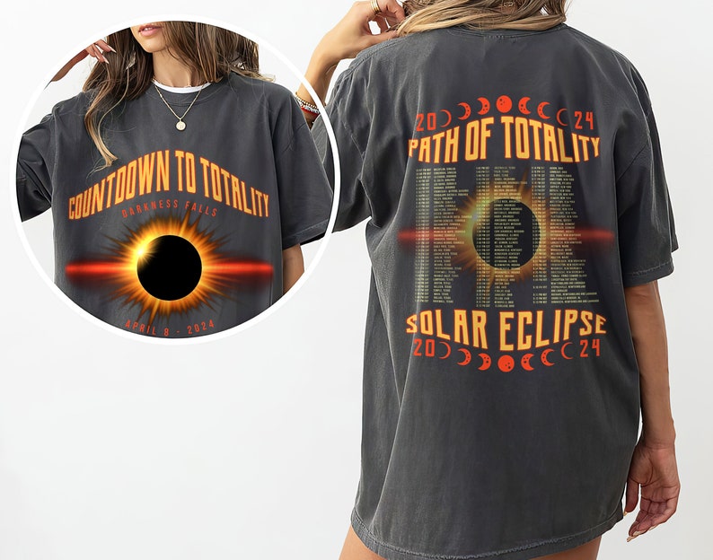 Total Solar Eclipse April 8th 2024 Shirt, Rock Concert Tour Shirt, Path ...