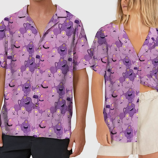 Lumpy Space Princess Hawaiian Shirt, Funny Adventure Time Gift, Finn and Jake Button Up Shirt, Adventure Time Fan Gift