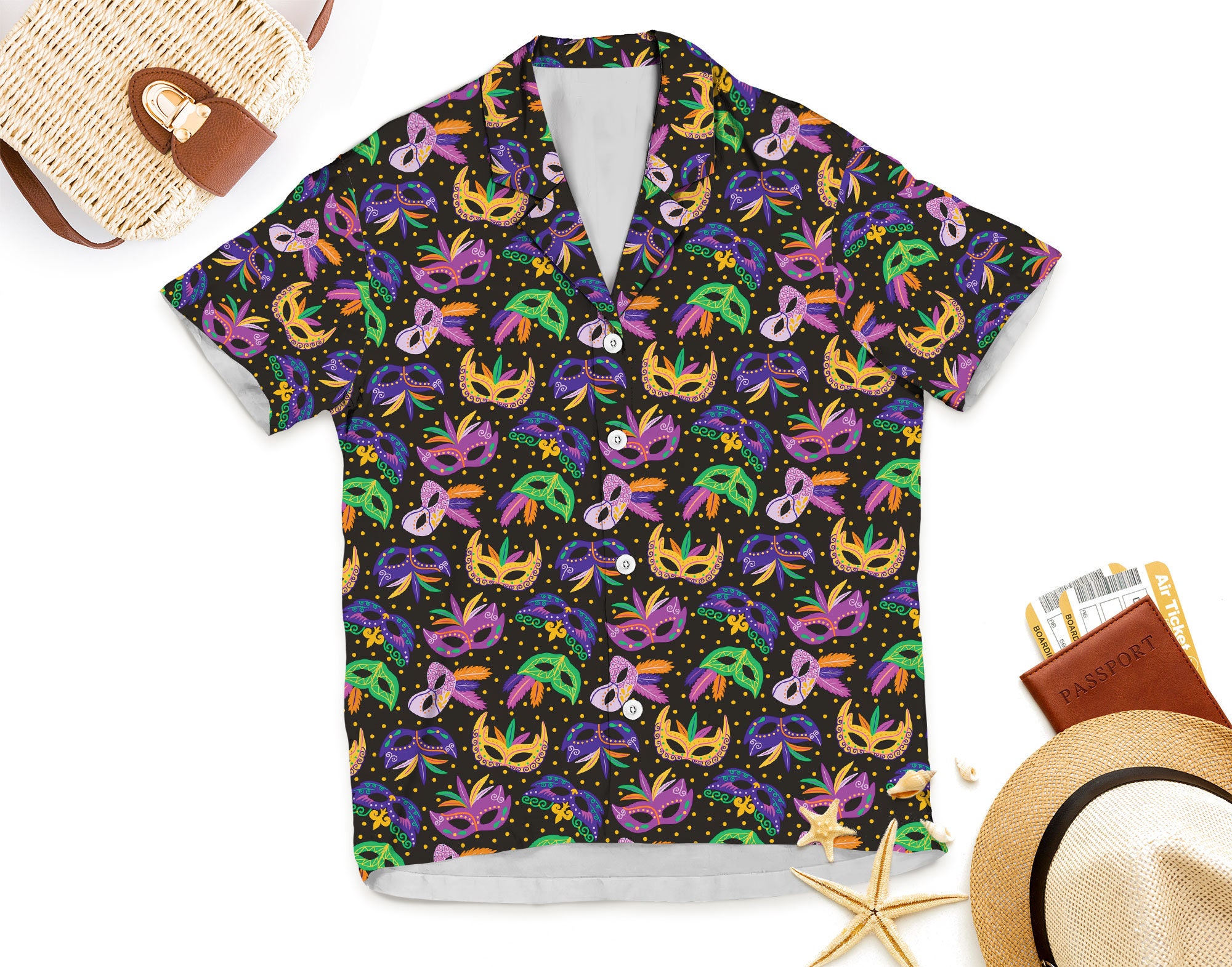 mardi gras hawaiian shirts