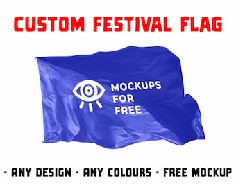 Custom Printed Personalised Festival Flag Glastonbury Camping