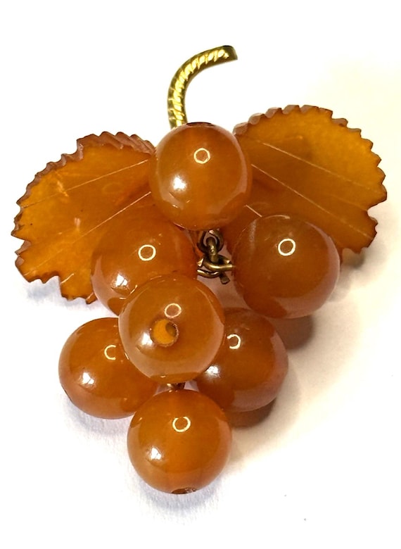 Antique art deco amber brooch