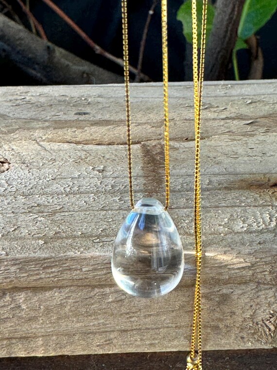 Collana lunga Cristallo di Rocca e Ag 925, sfere 12mm - Collane lunghe a Sfere - Collane a Sfere