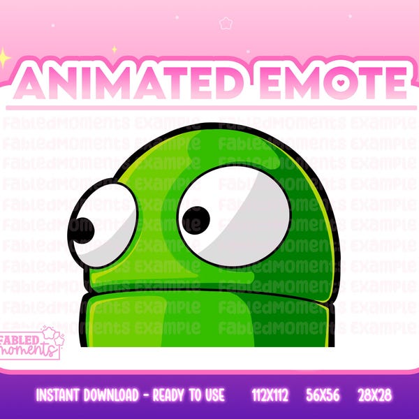 Emote de mirada fija de R.E.P.O. verde / Animado / Twitch / Discord
