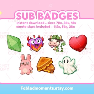 Sims Plushie Sub Badges / Emotes / Bit Badges / Twitch / Discord / Youtube