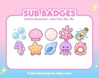 Può includere: Un set di nove badge di cartoni animati a tema marino, tra cui una conchiglia, una stella marina, un cavalluccio marino, una medusa, un corallo, una perla e una bottiglia con un messaggio arrotolato all'interno. I badge sono di diverse dimensioni e sono perfetti per aggiungere un tocco di fantasia alla tua presenza online.