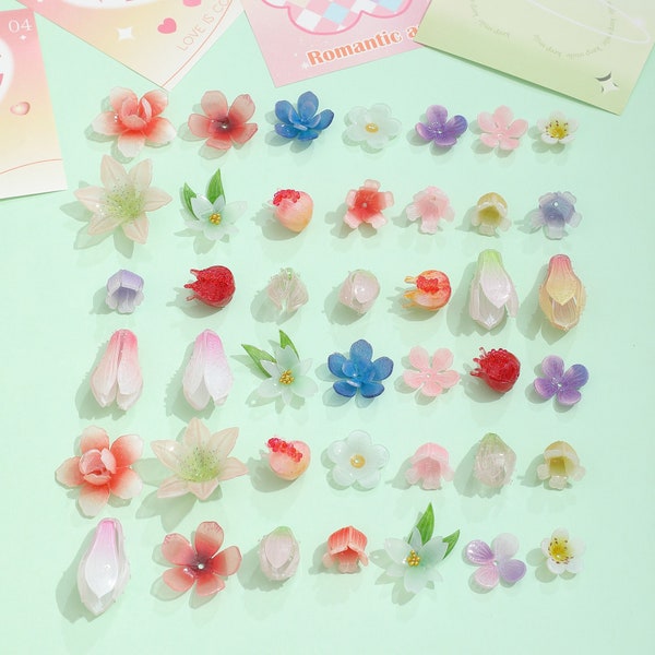 Acrylic  flower charms ,  flower beads. earring flower beads. jewelry making supply,DIY Jewelry