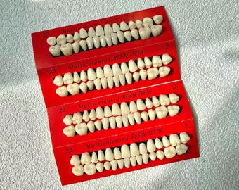 Juego de 3/10/50/100 dientes de resina realistas. Juego de dientes humanos. Proyectos de Halloween, joyería hecha a mano, terror, gótico, cosplay, punk, venta al por mayor.