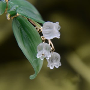 Lily of the Valley Beads，White Crystal Pendant Earring making DIY Bracelet necklace Handemade Jewelry Supplies,Bell Flower Beads.