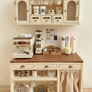Dollhouse miniature mini , Double-Sided Dollhouse Cabinet Kit ,1/12 1/6 scale Unfinished Furniture diy kit