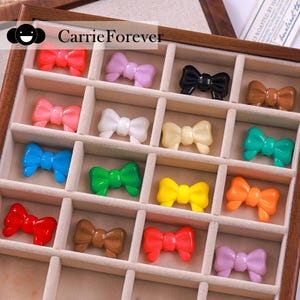 Acrylic Bow Charm - Vibrant High-Saturation Colors, Cute DIY Craft Bows for Phone Straps & Accessories