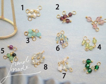 Natural Gemstone tiny Charm,Various natural stone small pendants,Tiny water pearl pendant ,freshwater pearls practical DIY wire-wound 4pcs