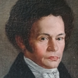 Een halflang portret van een heer met een oorbel - inclusief gratis verzending