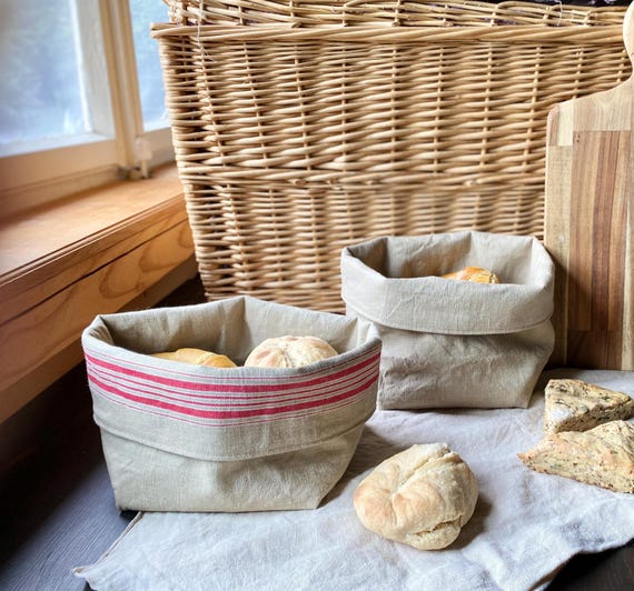 Utensilo Brotkorb Brötchenkorb Leinen Geschenk Landhaus Bauernhaus praktisches Haushalt Geschenk Einzug Landhaus Brotkorb Stoff Brotkörbchen