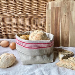 Utensilo Brotkorb Brötchenkorb Leinen Geschenk Landhaus Bauernhaus praktisches Haushalt Geschenk Einzug Landhaus Brotkorb Stoff Brotkörbchen