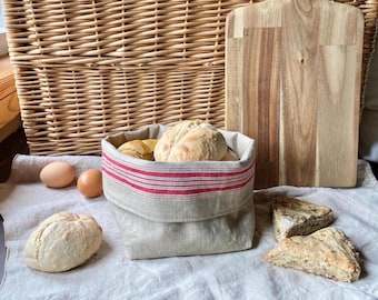 Utensilo Brotkorb Brötchenkorb Leinen Geschenk Landhaus Bauernhaus praktisches Haushalt Geschenk Einzug Landhaus Brotkorb Stoff Brotkörbchen