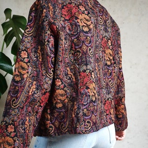 Vintage gewebter Blazer Bunt Boho Blazer L Bild 6