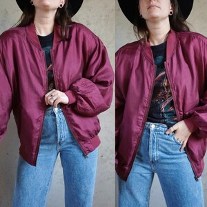 Vintage 100% Silk Bomber jacket - Sports jacket - 90s - Unisex - L
