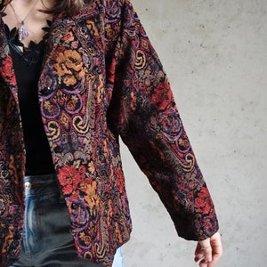 Vintage gewebter Blazer Bunt Boho Blazer L Bild 3