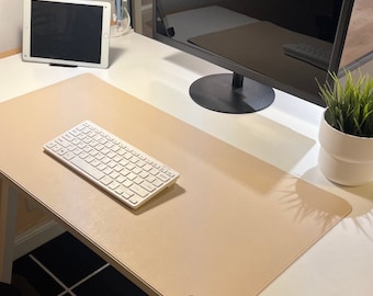 environmentally friendly desk pad | leather | customizable | waterproof | vegan | desk mat for office & home office | non-slip