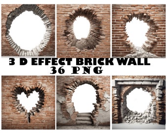 Rissige Mauer 3D-Eingabe Effekt Border Frame PNG Clipart Altes Schloss 3d-Effekt Steine Overlay Mauerwerk Hintergrund Platte Border Frames PNG
