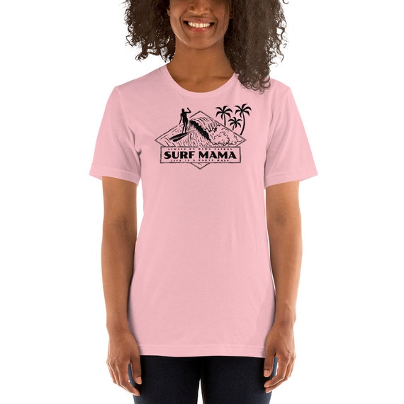 Surf Mama Wave Rider T-shirt, Surf Mom Shirt, Retro Surfing Mom
