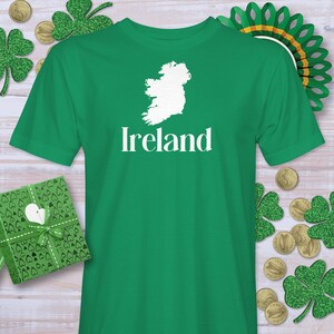 Grüne Landkarte Irland Shirt, Irish Island Shirt, Lucky St. Paddy's Day T, Cooles Irish T-Shirt