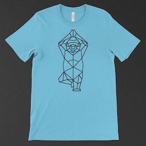 Geometric Bear in Tree Pose T-Shirt
