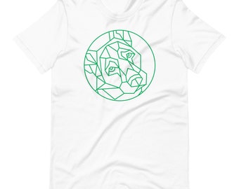 T-shirt geometrica pastore tedesco, T-shirt grafica GSD, Cute Dog Line Art TShirt, Puppy Design Top, T Shirt